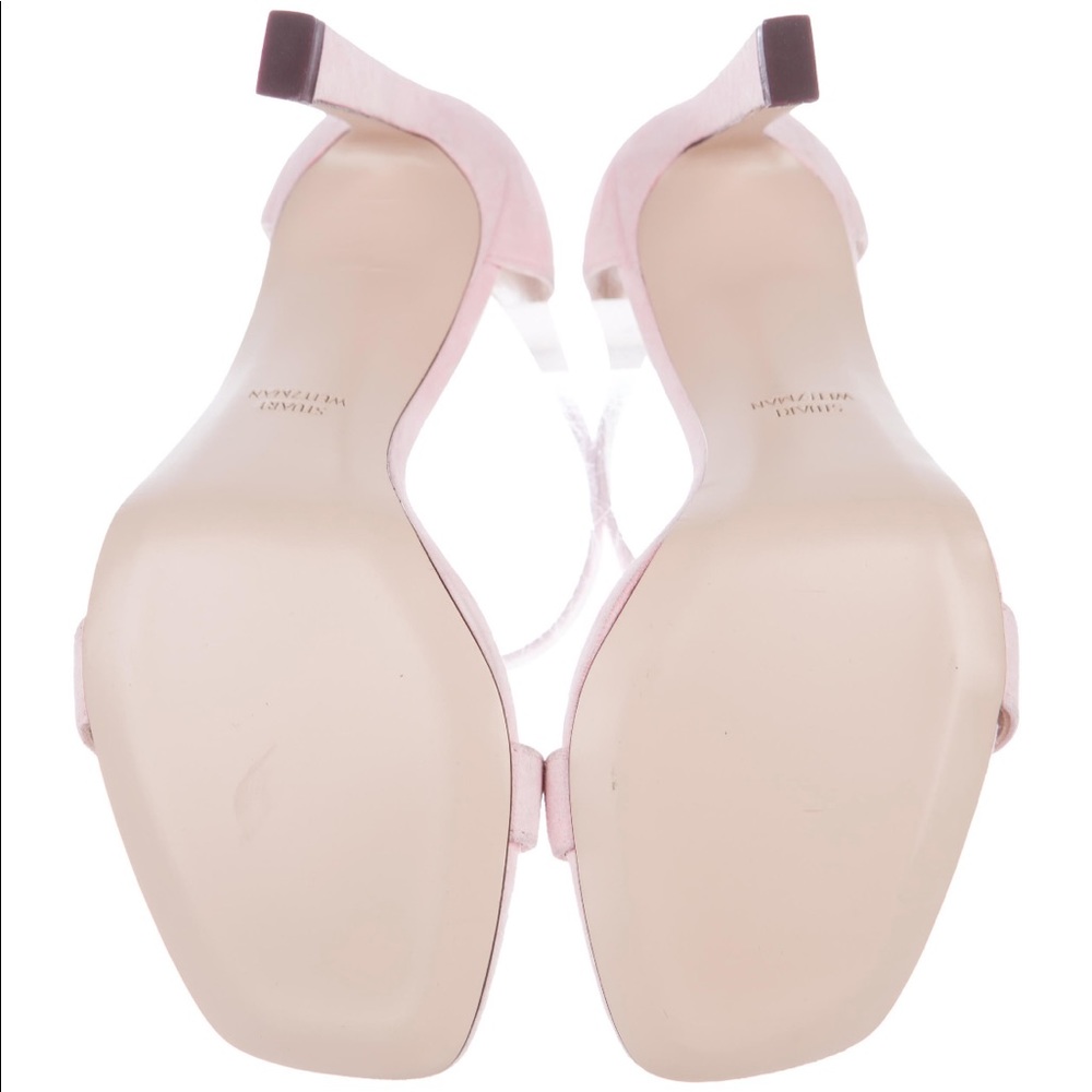 Worn Once Stuart Weitzman Pink Square Nudist Pump… - image 3
